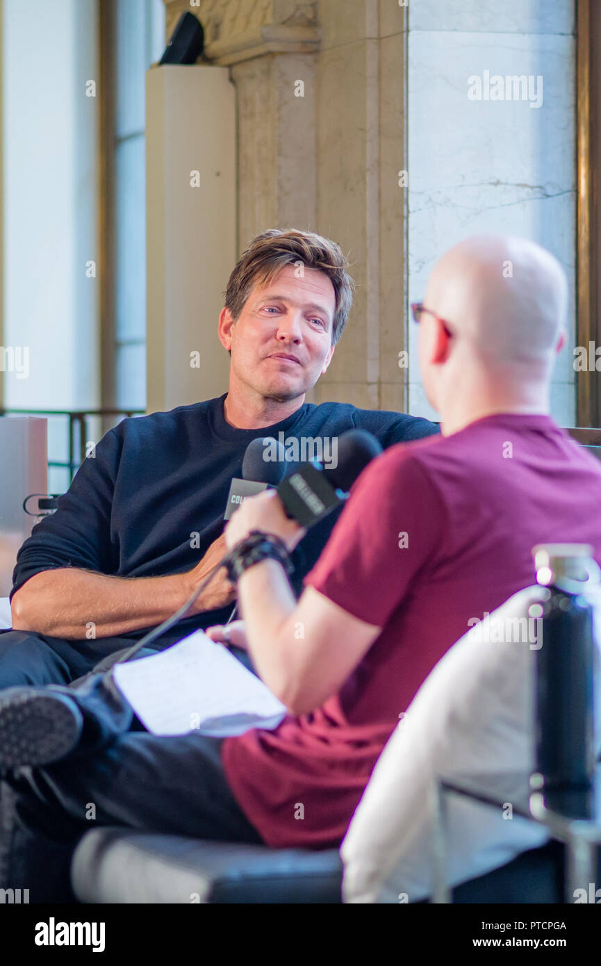 2018 Toronto Film Festival 'Casa di Aurora ospita un'intervista con il direttore Thomas Vinterberg per il suo film "Kursk' dotate di: Thomas Vinterberg, Steve Weintraub dove: Toronto, Canada quando: 07 set 2018 Credit: Lu Chau/WENN.com Foto Stock