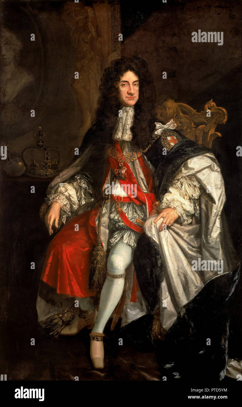 Godfrey Kneller re Carlo II, 1685-1865 circa di olio su tela, Walker Art Gallery di Liverpool, in Inghilterra. Foto Stock