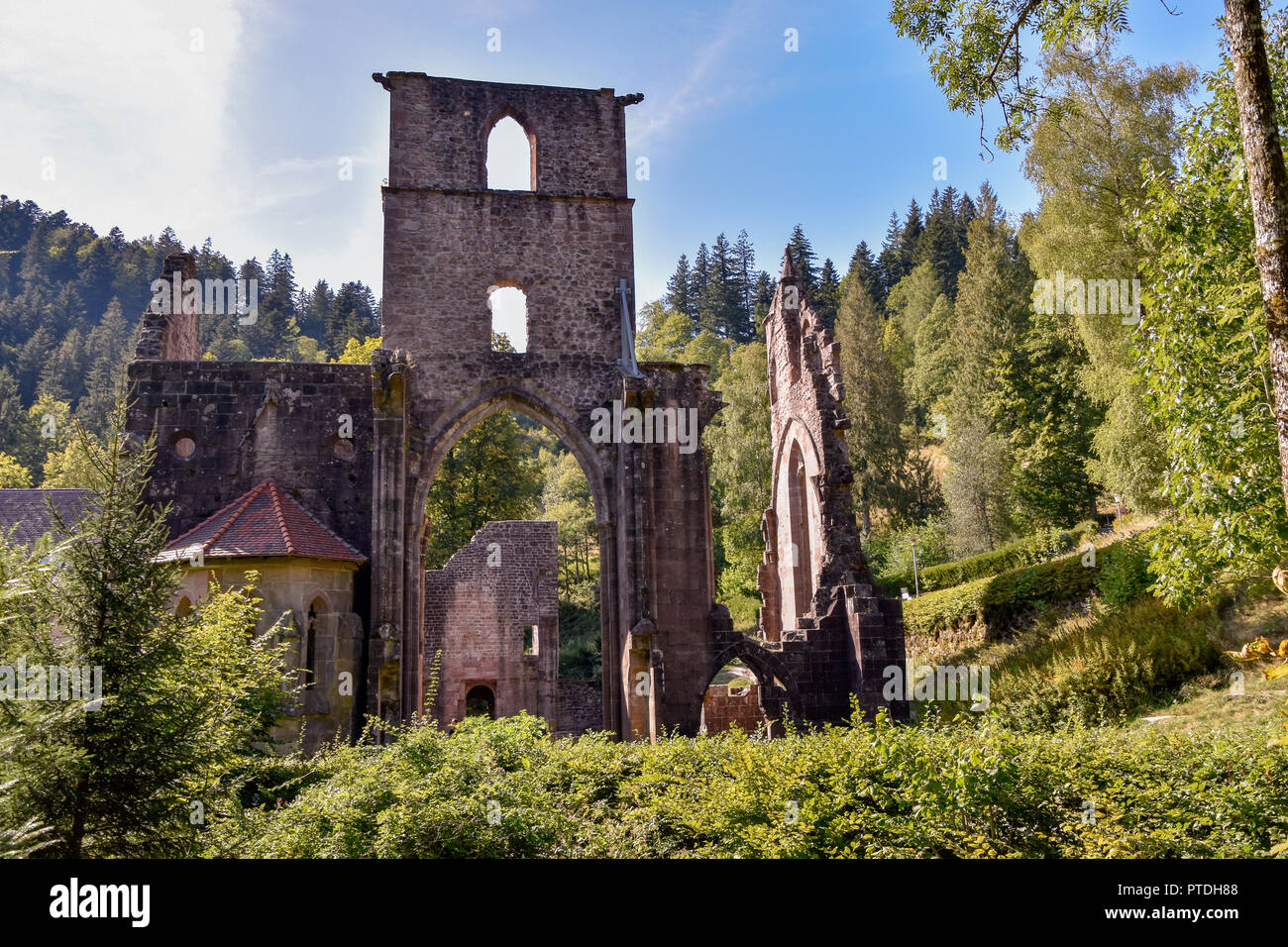 Rovine del monastero di tutti i Santi nella Foresta Nera Foto Stock