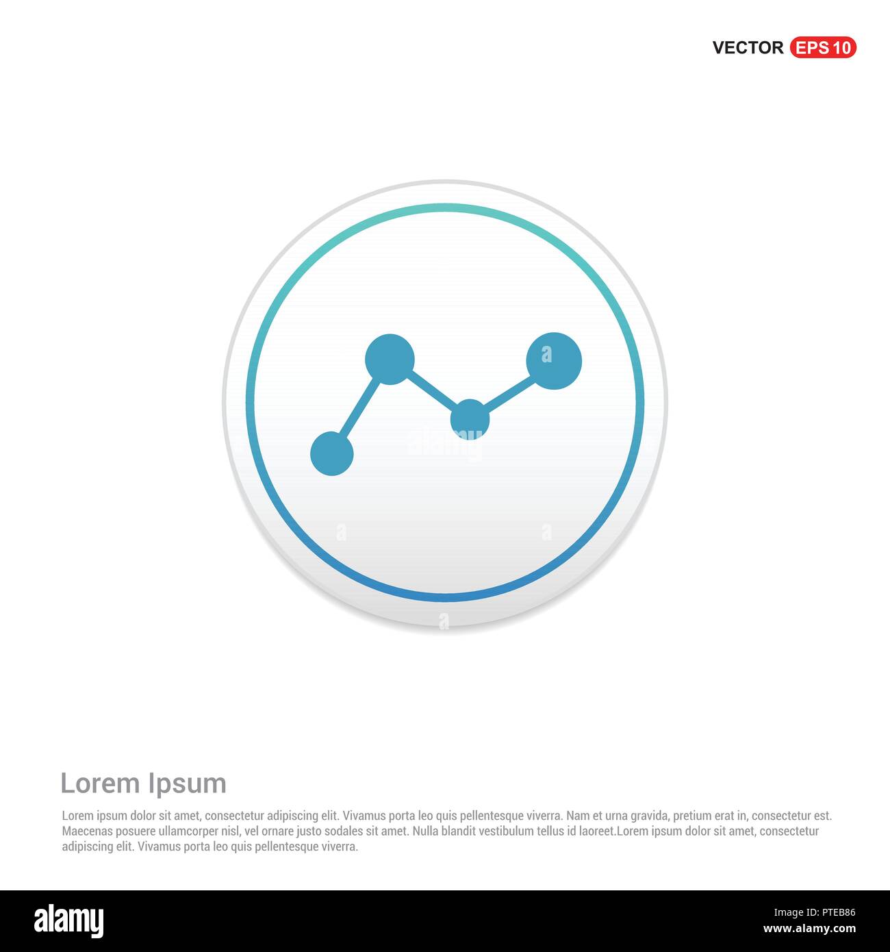 Attività icona grafico - bianco tasto cerchio Illustrazione Vettoriale