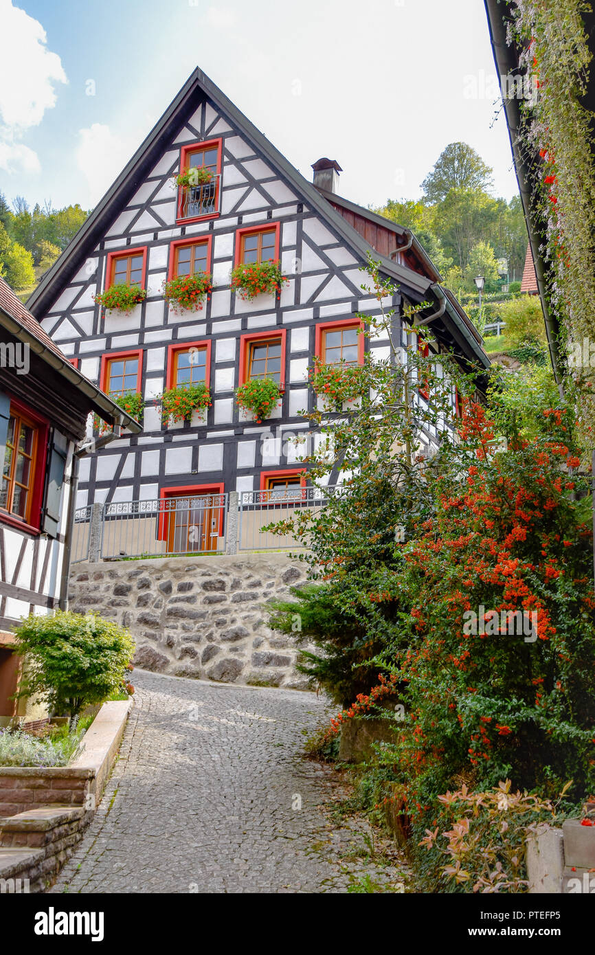 Schiltach molto bella cittadina nella Foresta Nera Foto Stock