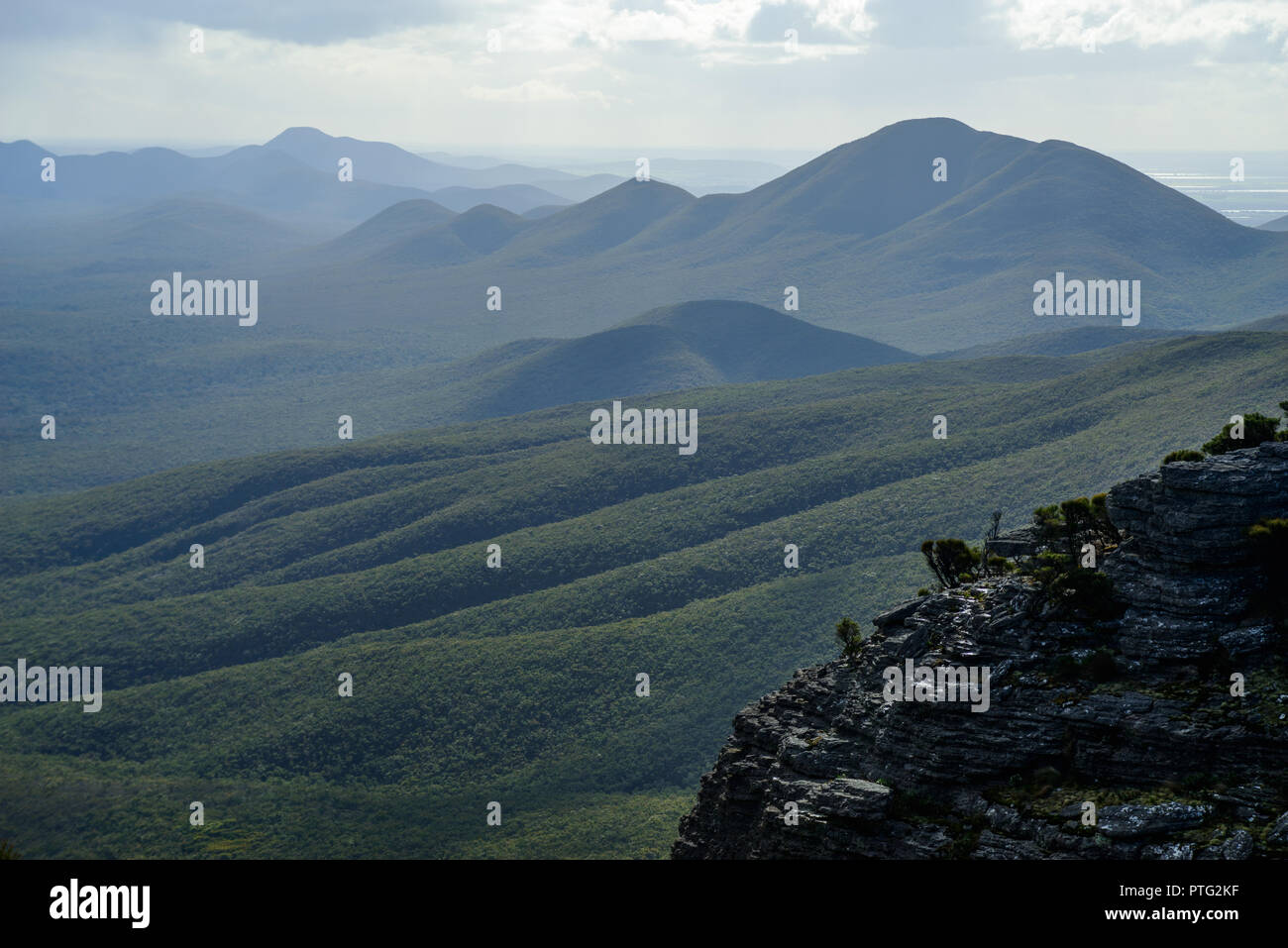 Vista dal picco Talyuberlup, Stirling Range National Park, Australia occidentale, Australia Foto Stock