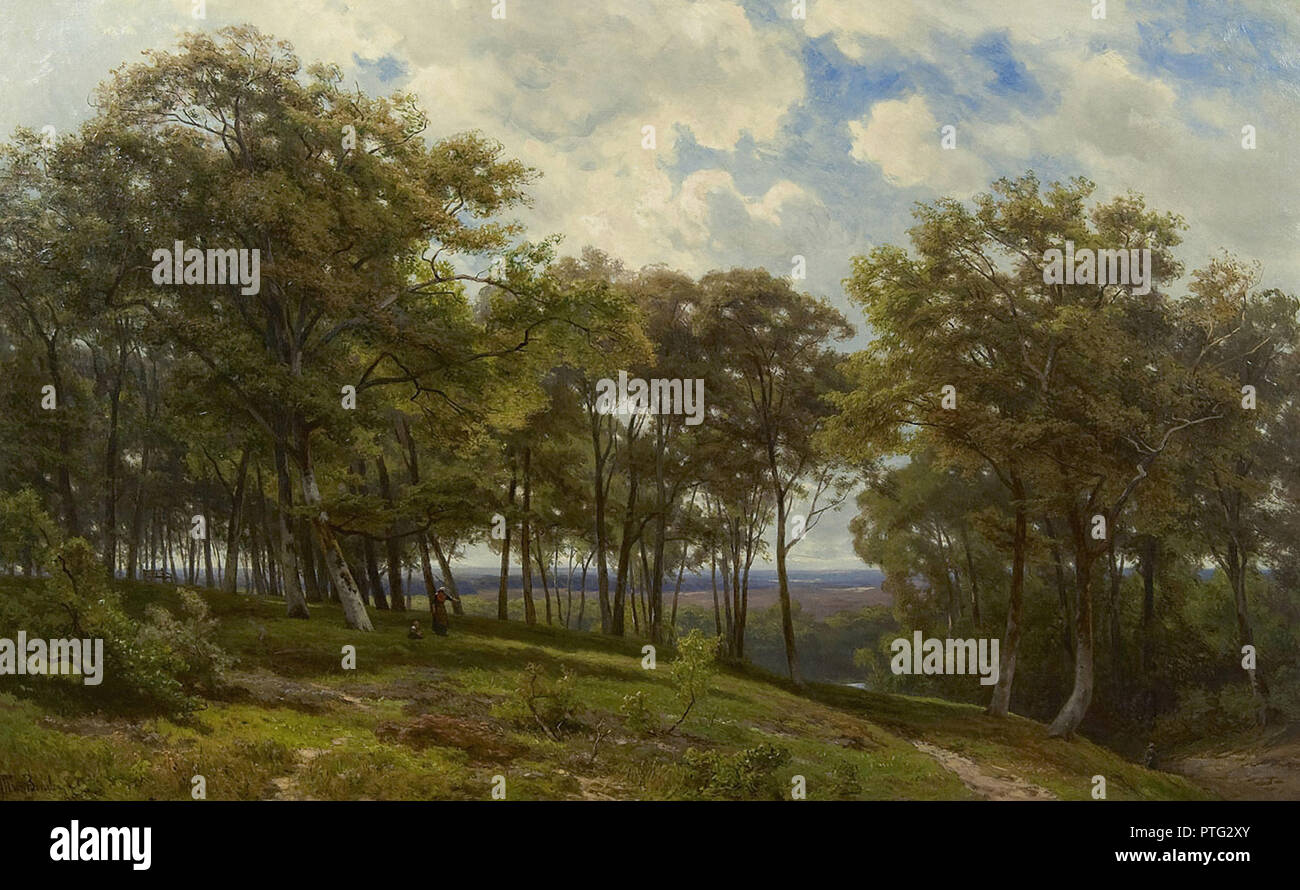 Borselen Jan Willem van - Panoramisch Landschap Met Zicht Op de Kabeljauw Te Doorwerth Foto Stock