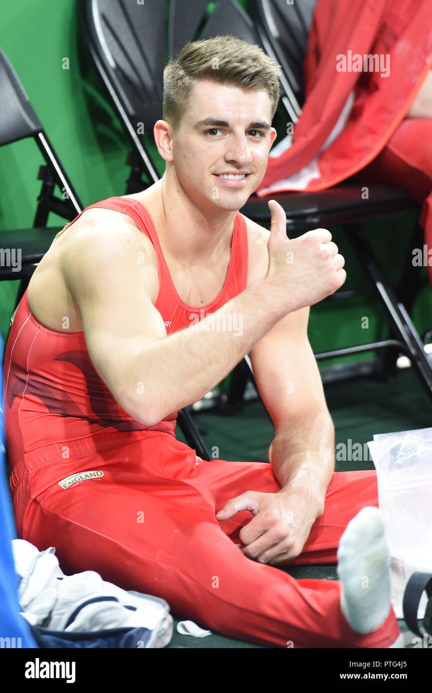 Il 2018 Giochi del Commonwealth, Gold Coast della squadra di ginnastica caso Max Whitlock Picture Jeremy Selwyn Foto Stock