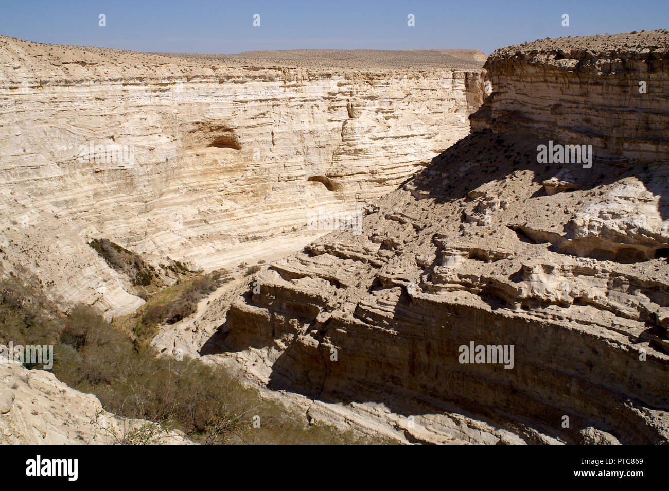 Le rocce del deserto Israele Canyon Valley Foto Stock