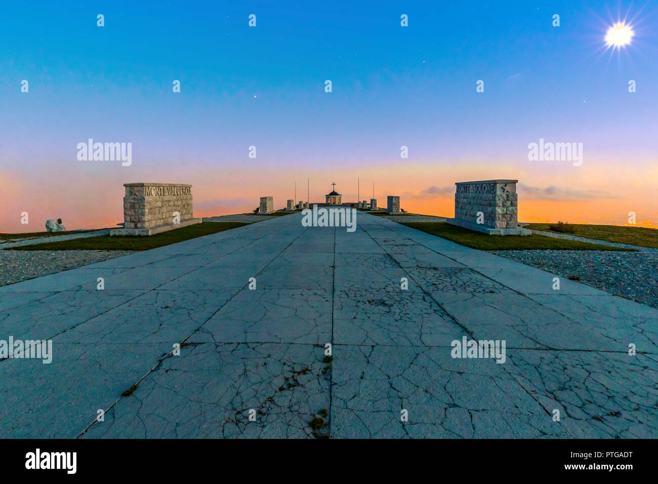 Italia Veneto Monte Grappa - Italiano Sacrario Militare - La Prima Guerra Mondiale Foto Stock