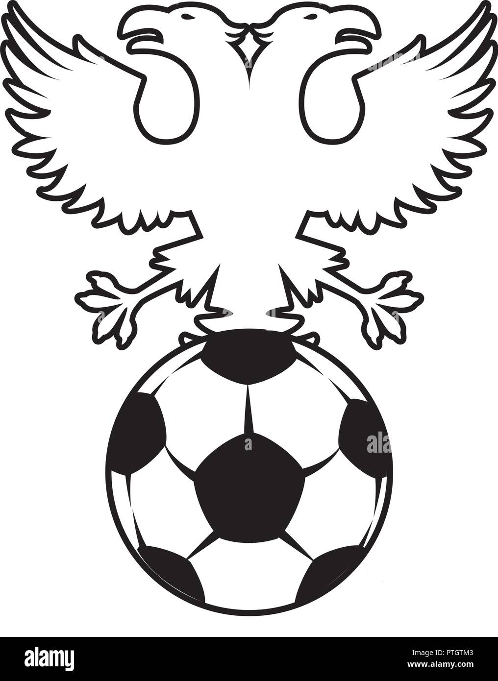 Russia emblema di calcio Illustrazione Vettoriale