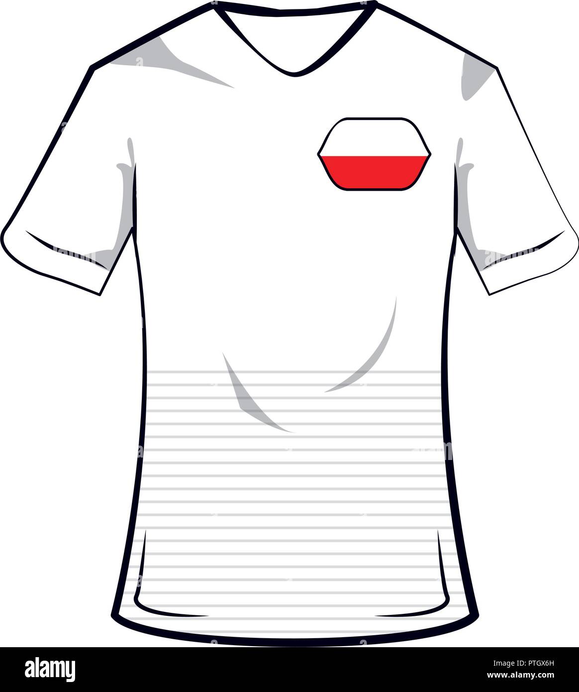 La Polonia soccer tshirt Illustrazione Vettoriale