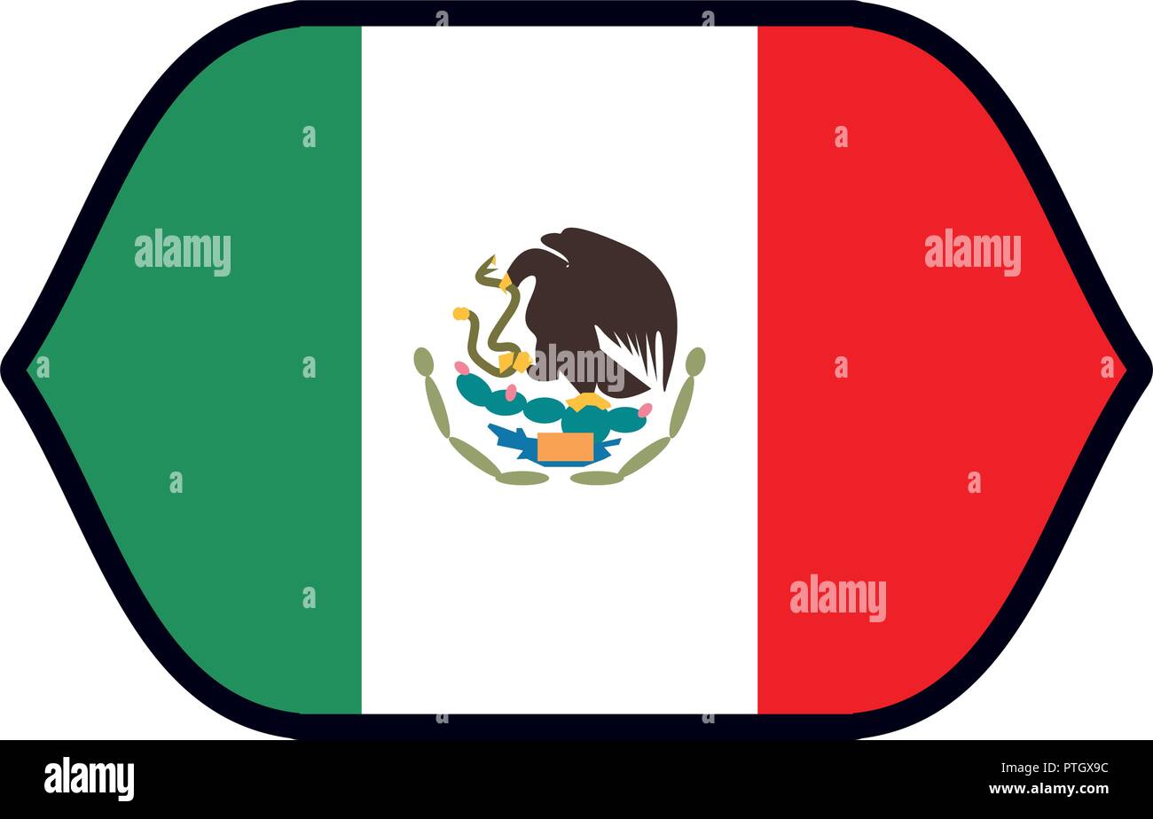 La Bandiera Sventolante Di Città Del Messico È Uno Stato Del Messico Su Sfondo Bianco - Foto 3