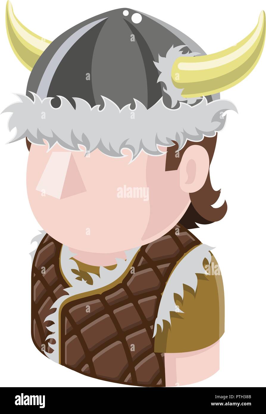 Viking Avatar icona Persone Illustrazione Vettoriale