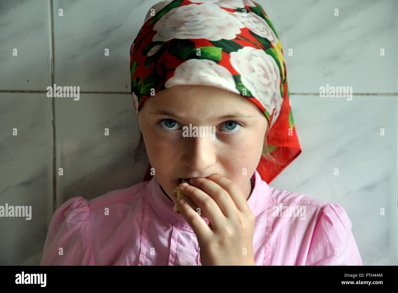 La Russia, in Daghestan, Ansalta village, vita quotidiana Foto Stock