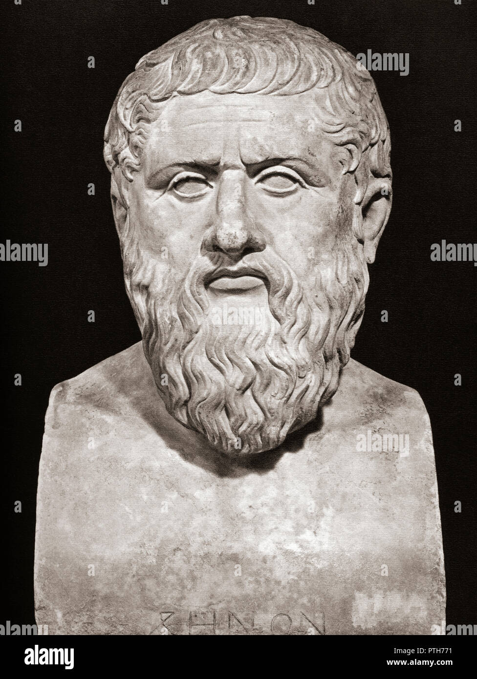 Busto di Platone, 428/427 o 424/423 - 348/347 BC. Antico filosofo greco e il fondatore della Accademia di Atene. Foto Stock