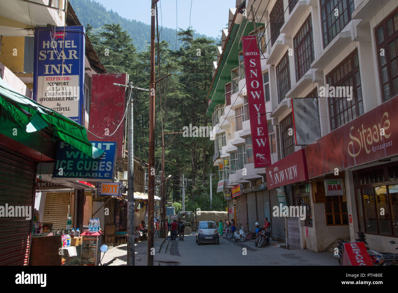 Manali Mall - Himachal Pradesh, India Foto Stock