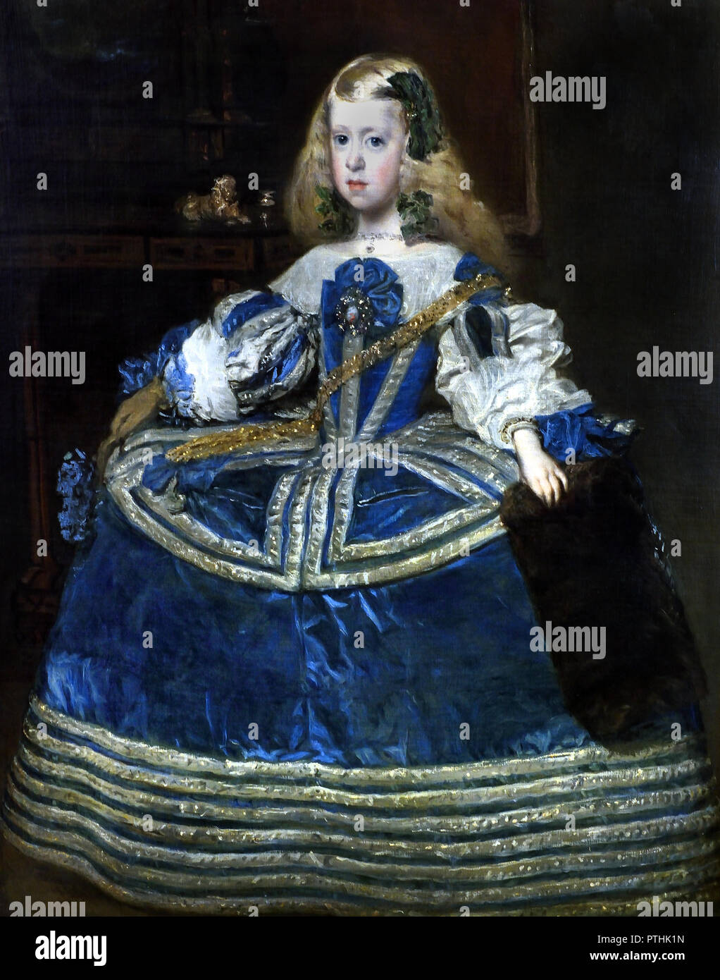 Infanta Margarita Teresa (1651-1673) in vestito blu 1659 Diego Velázquez (1599-1660) 17esimo secolo Spagna, Spagnolo, Foto Stock