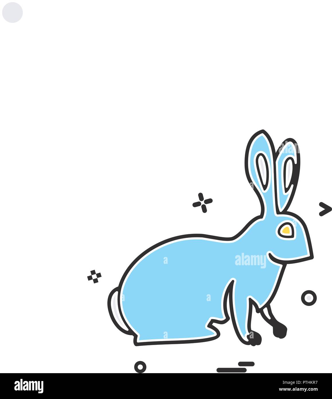 Coniglietto Di Pasqua Coniglio Pasquale Icona Disegno Vettoriale Immagine E Vettoriale Alamy