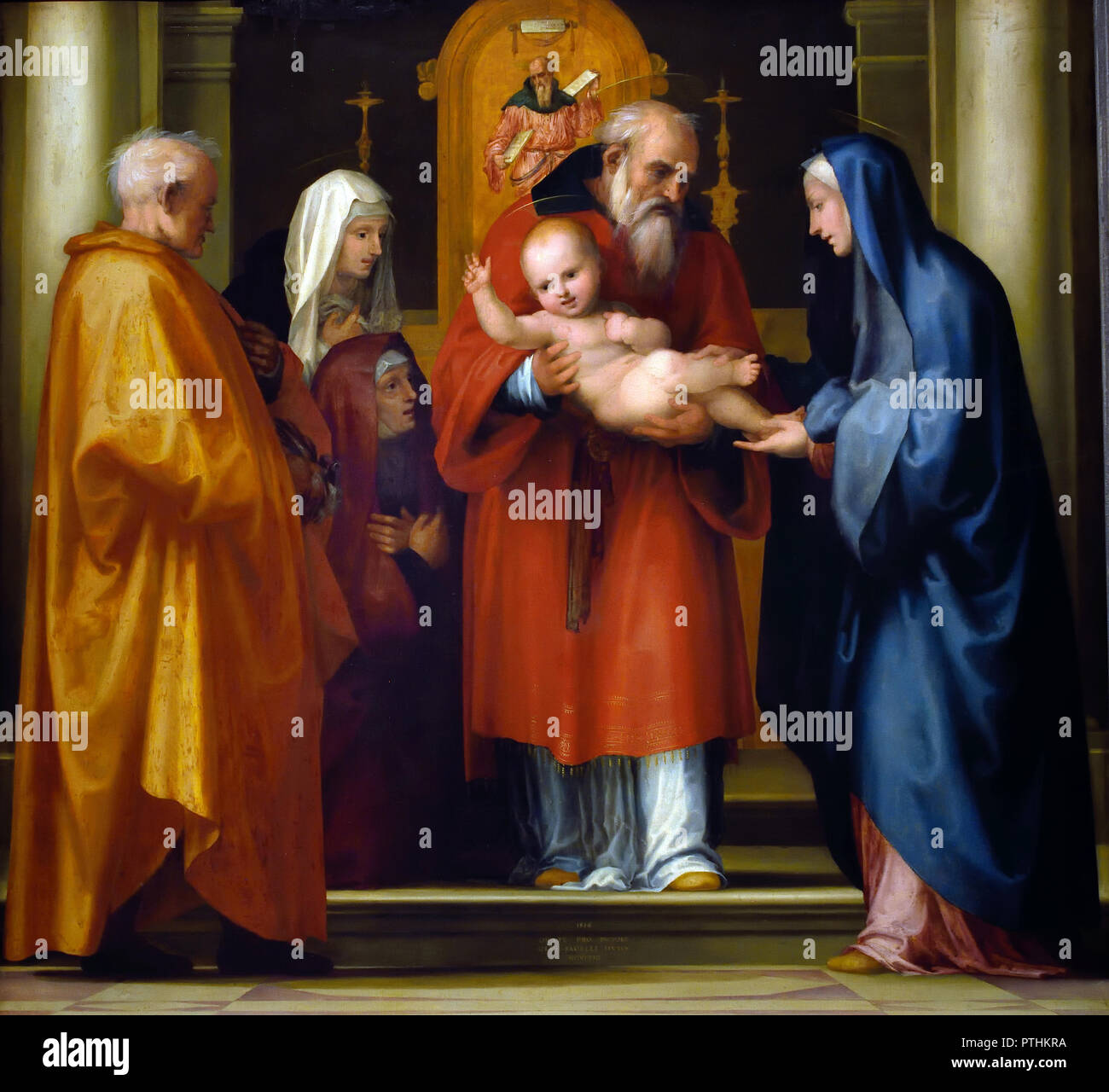 Rappresentazione di Cristo nel Tempio 1516 da Frà Bartolomeo o Bartolommeo 1472 -1517 ( Bartolommeo di Pagholo - Baccio della porta) Italiano pittore rinascimentale di temi religiosi. Firenze e Roma Foto Stock Rappresentazione di Cristo nel Tempio 1516 da Frà Bartolomeo o Bartolommeo 1472 -1517 ( Bartolommeo di Pagholo - Baccio della porta) Italiano pittore rinascimentale di temi religiosi. Firenze e Roma Foto Stock