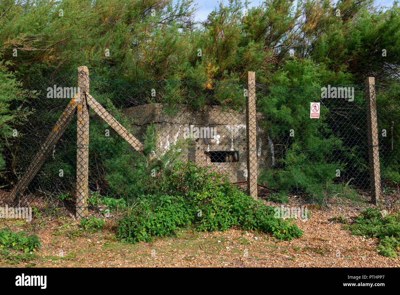 Guerra mondiale due bunker in calcestruzzo Foto Stock