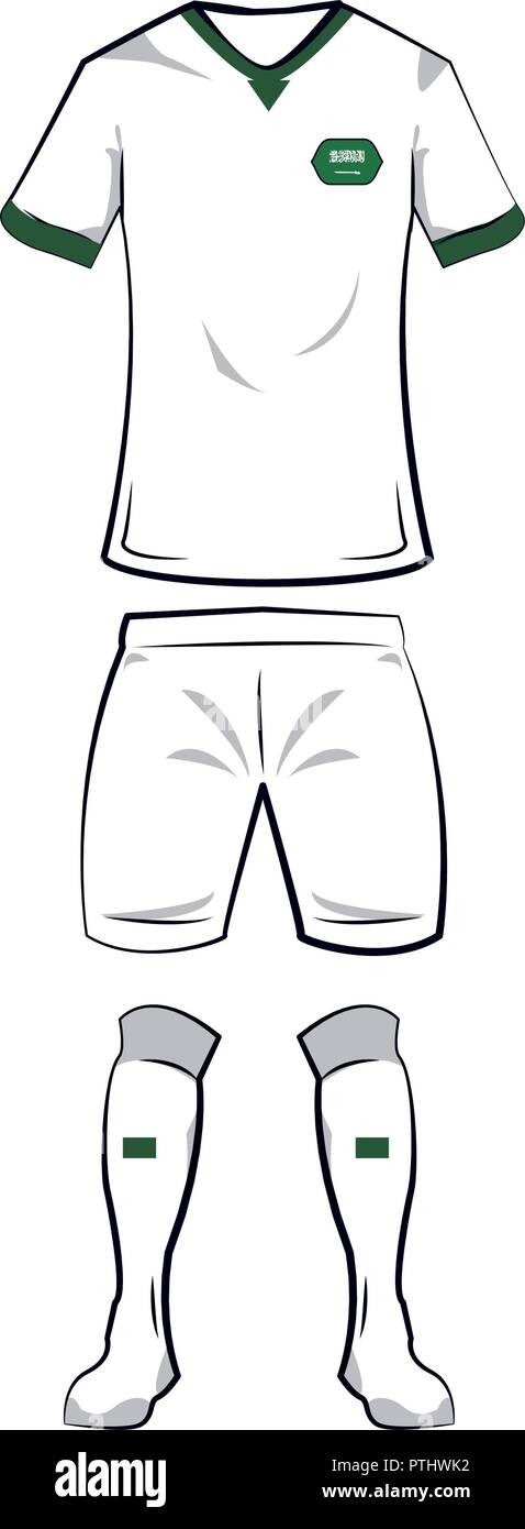 Arabia Saudita soccer tshirt Illustrazione Vettoriale