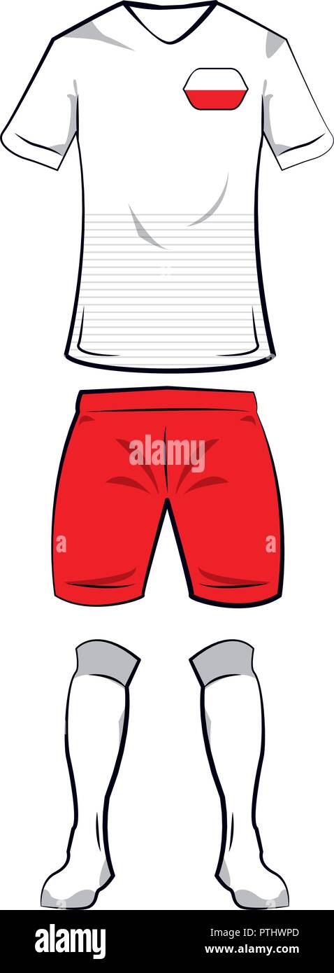 La Polonia soccer tshirt Illustrazione Vettoriale