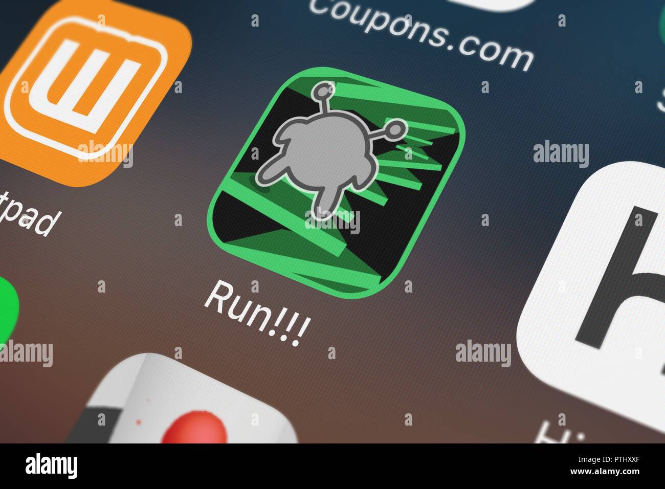 London, Regno Unito - 9 Ottobre 2018: screenshot di Kongregate's mobile app Esegui. Foto Stock