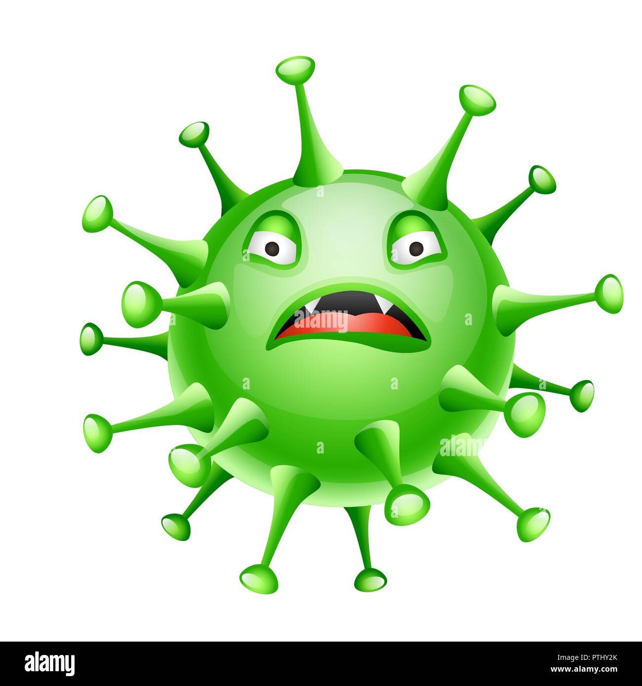 Virus influenzali di illustrazione. Illustrazione Vettoriale