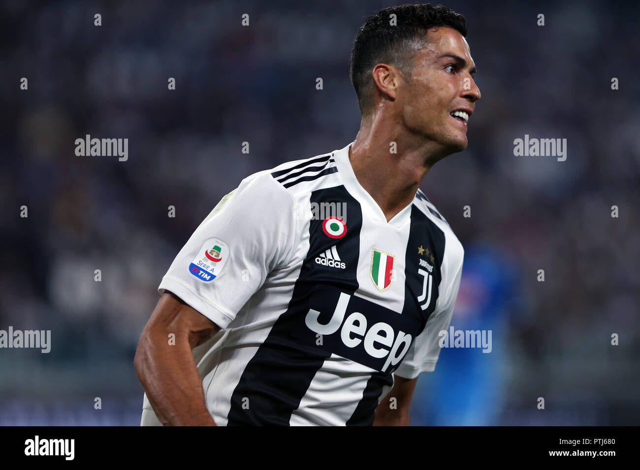 Cristiano Ronaldo della Juventus FC durante la serie di una partita di calcio tra Juventus fc e SSC Napoli. Foto Stock