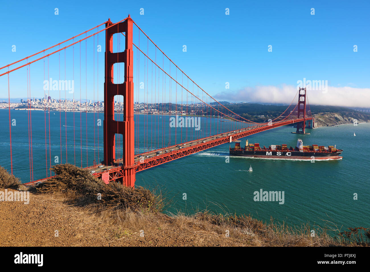 Golden Gate Bridge, San Franciso, CALIFORNIA, STATI UNITI D'AMERICA Foto Stock