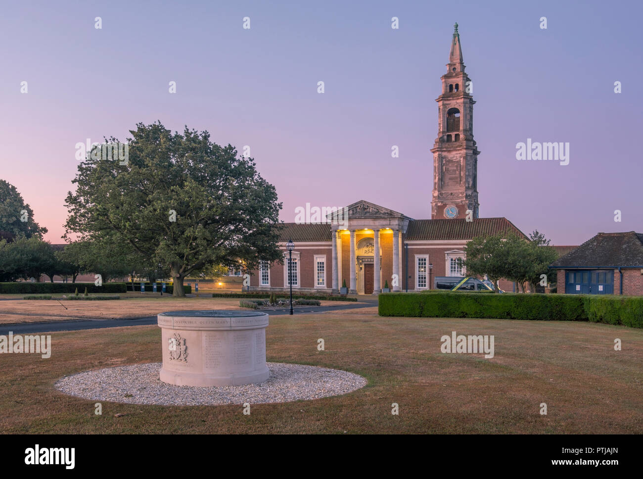 Il Royal Hospital School nel Suffolk con un memoriale per la battaglia dello Jutland. Foto Stock