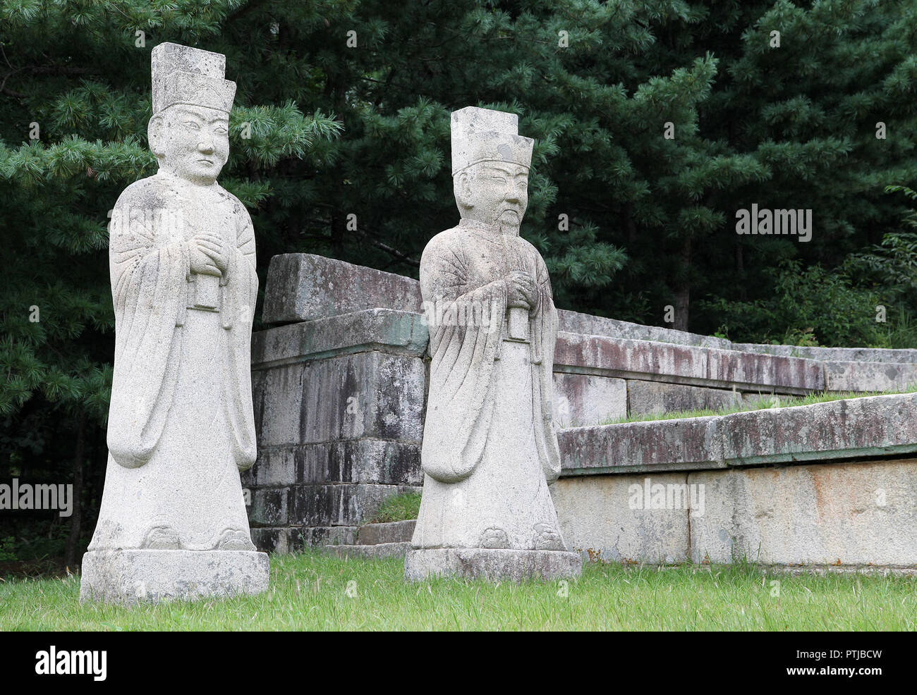 La tomba di re Kongmin in Corea del Nord Foto Stock