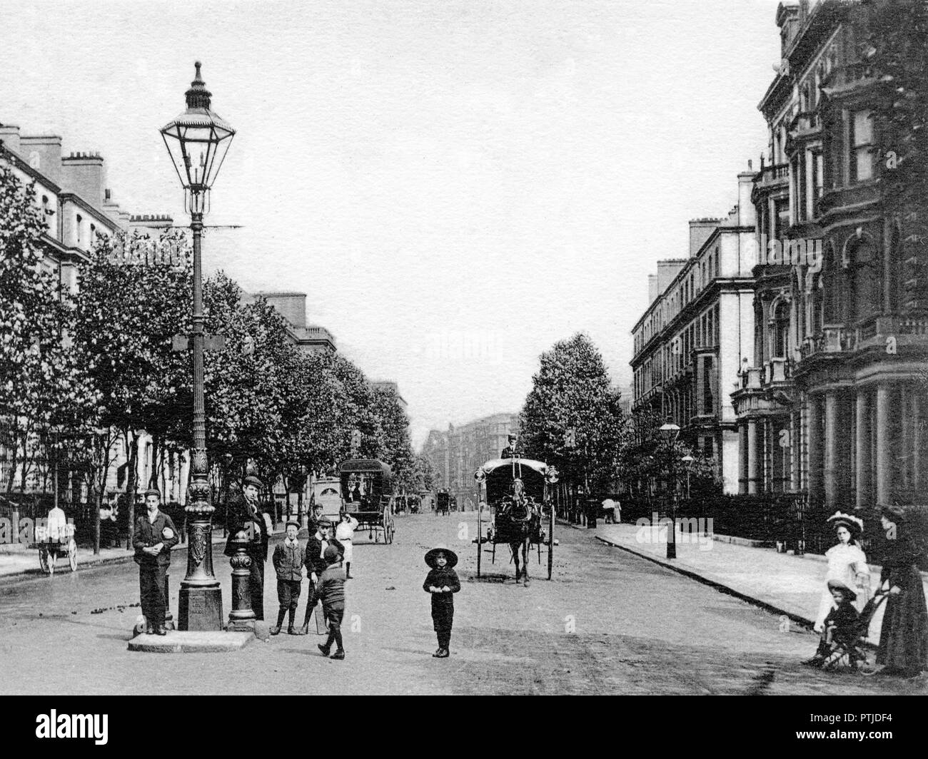 Cromwell Road Earls Court, Londra inizio anni '1900 Foto Stock