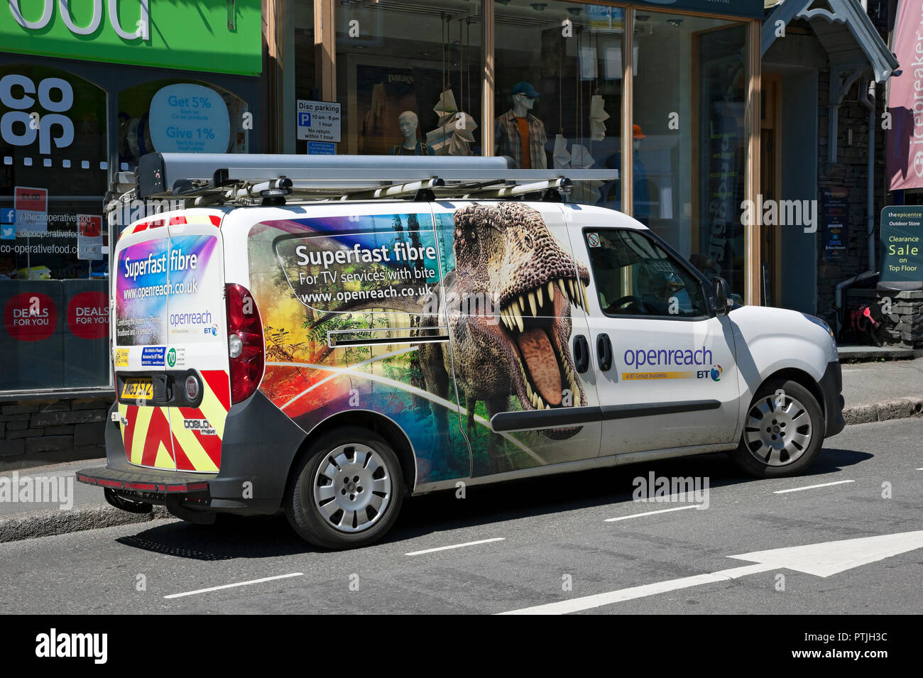 Openreach van. Foto Stock