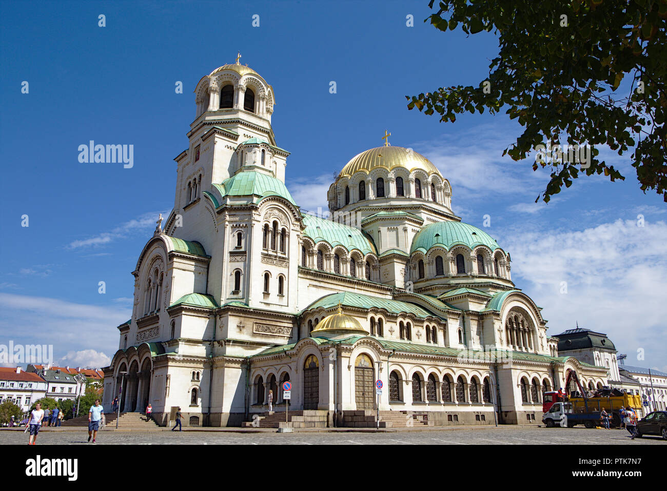 La Cattedrale Alexander Nevsky con cielo blu Foto Stock