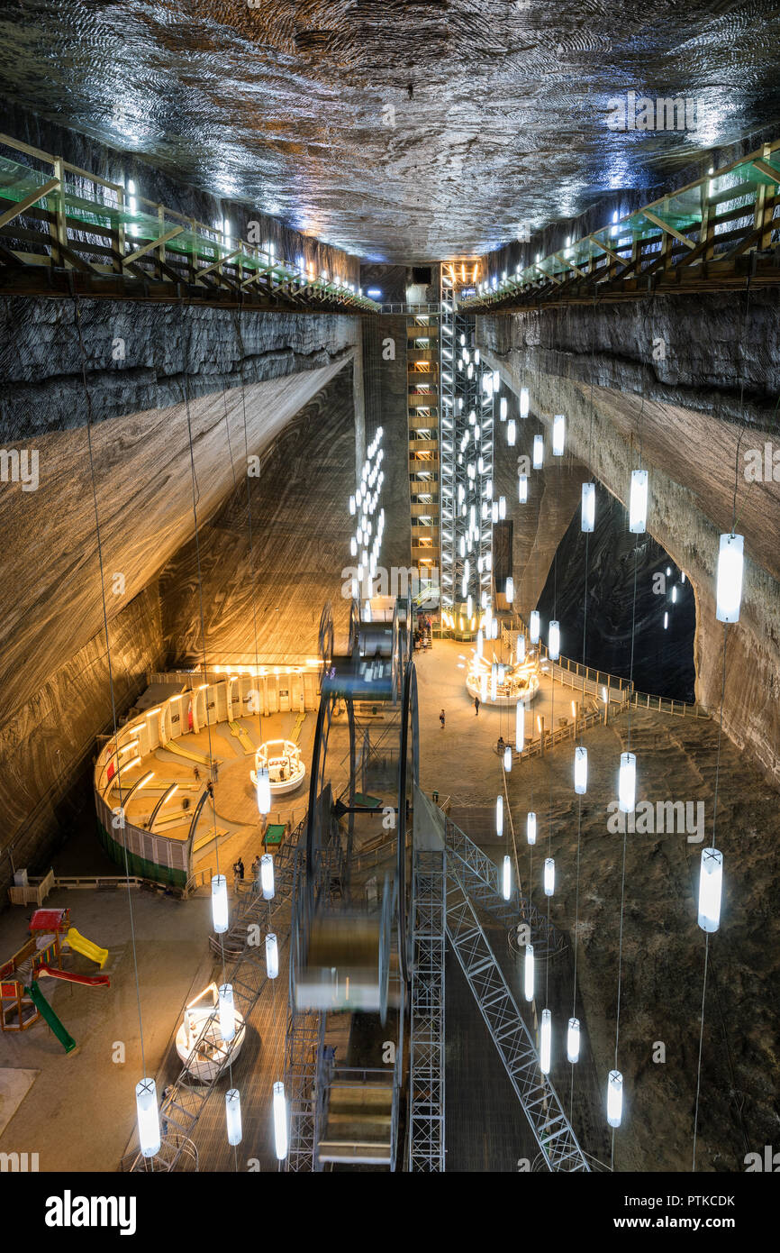 Miniera di sale di Turda Salina, Transilvania, Romania Foto stock - Alamy