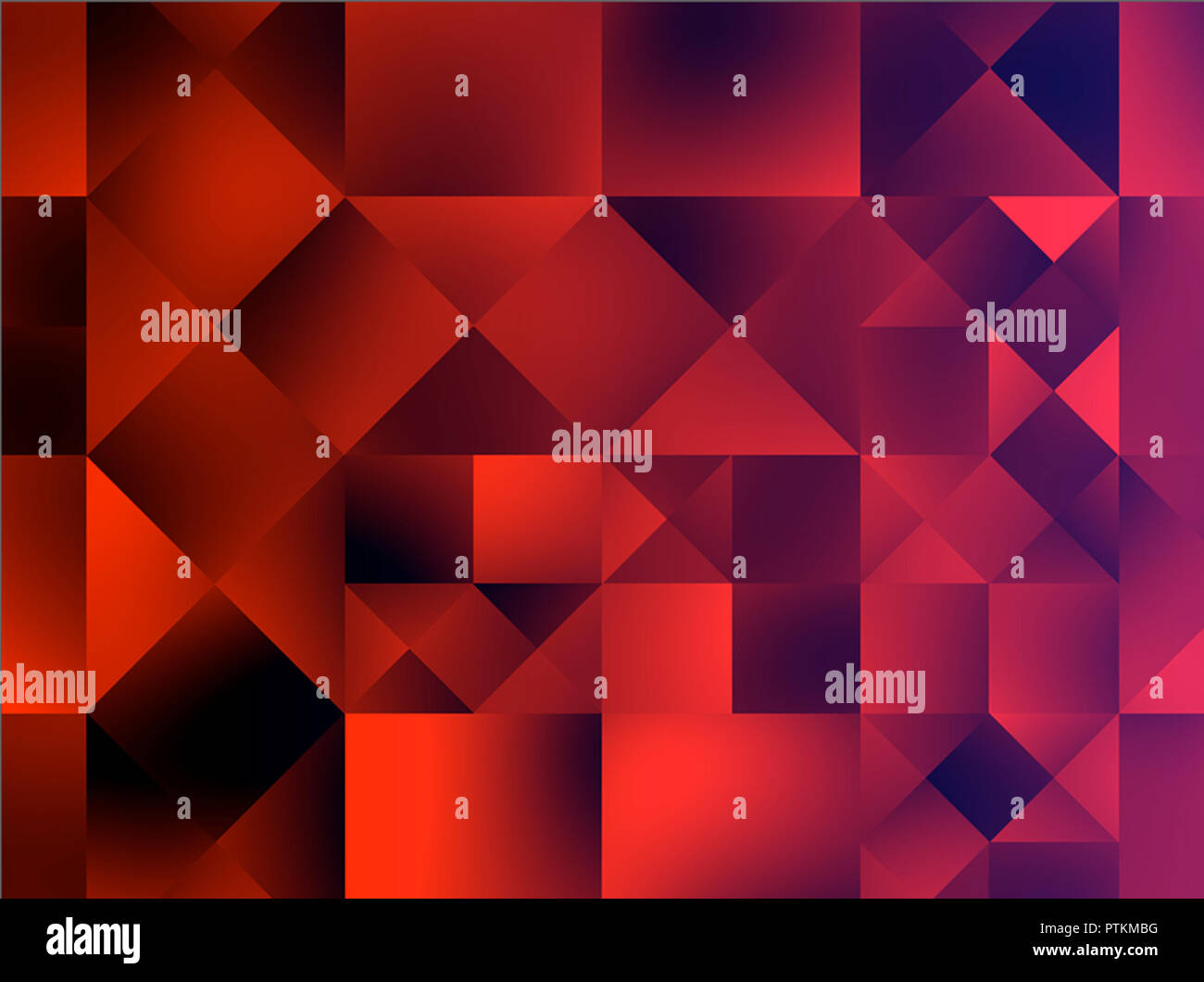Sfondo astratto, gradiente moderno decorativo rosso modello geometrico Foto Stock