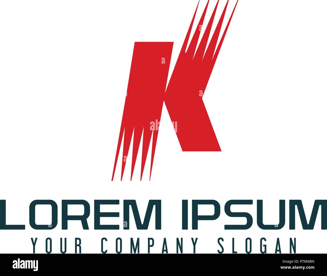 La lettera K logo design modello di concetto Illustrazione Vettoriale