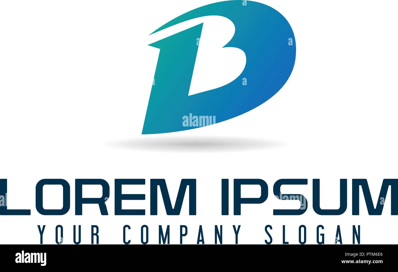 Lettera D e B logo design modello di concetto Illustrazione Vettoriale