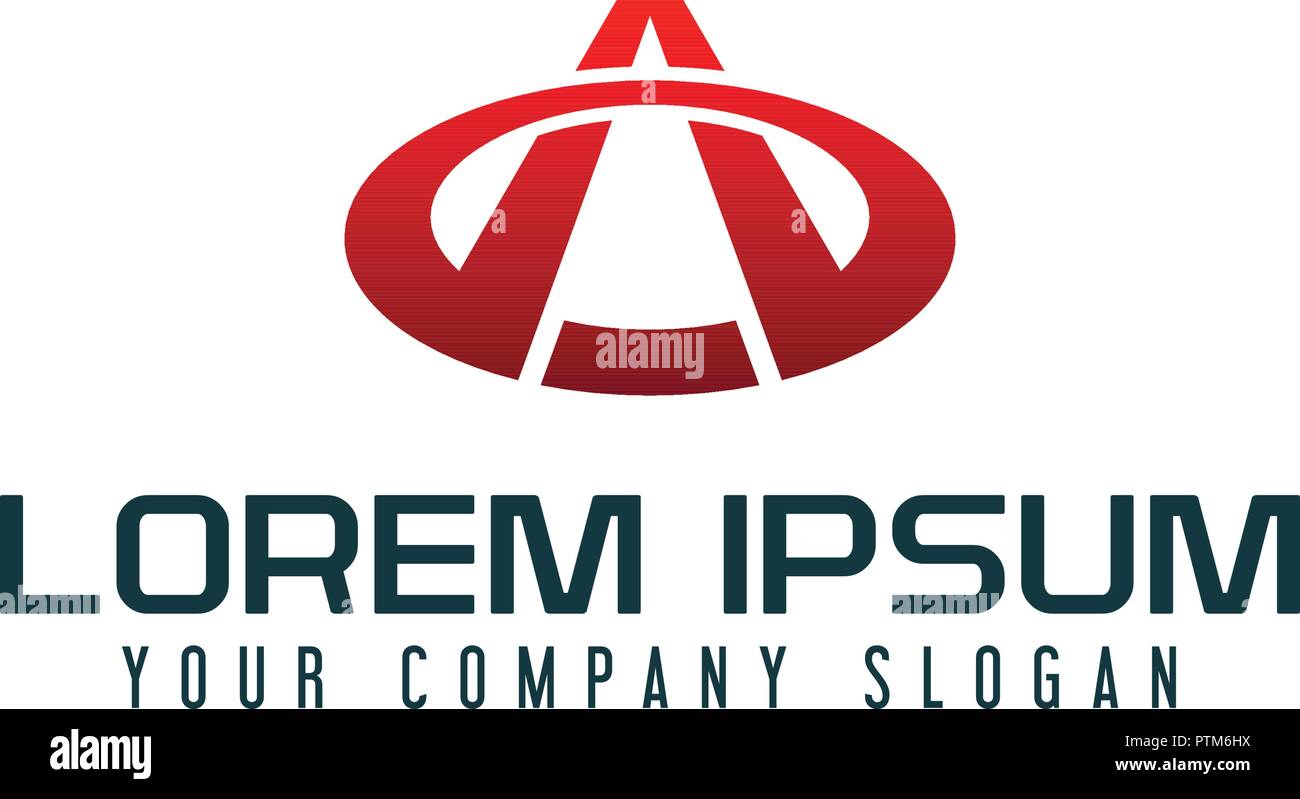 Lettera di un logo. business technology design modello di concetto Illustrazione Vettoriale