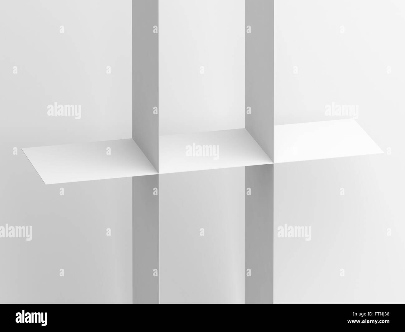 Bianco strisce intersecate struttura. Abstract sfondo digitale, 3D Rendering immagine Foto Stock