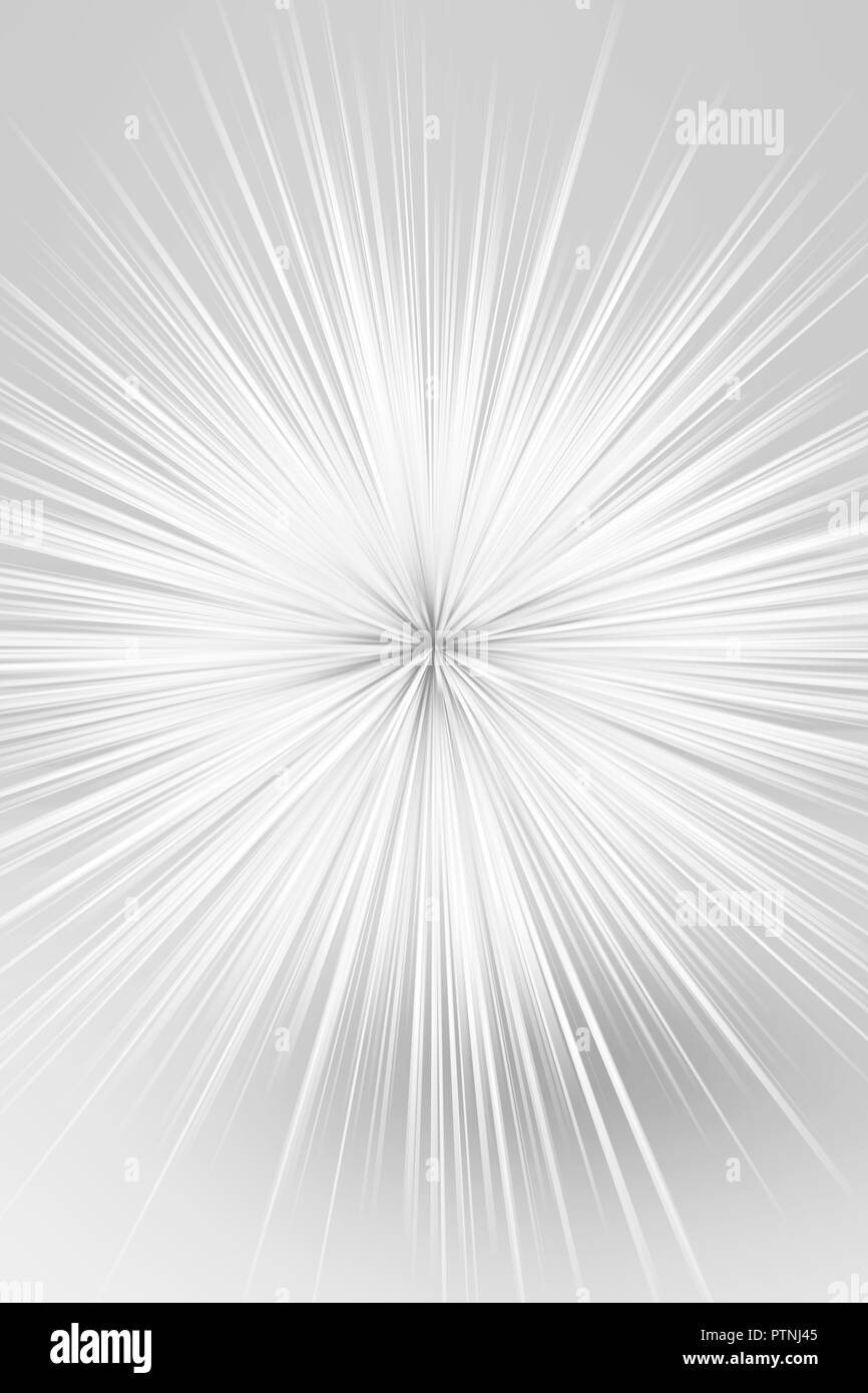 Abstract bianco modello di esplosione. Verticale 3D render illustrazione Foto Stock