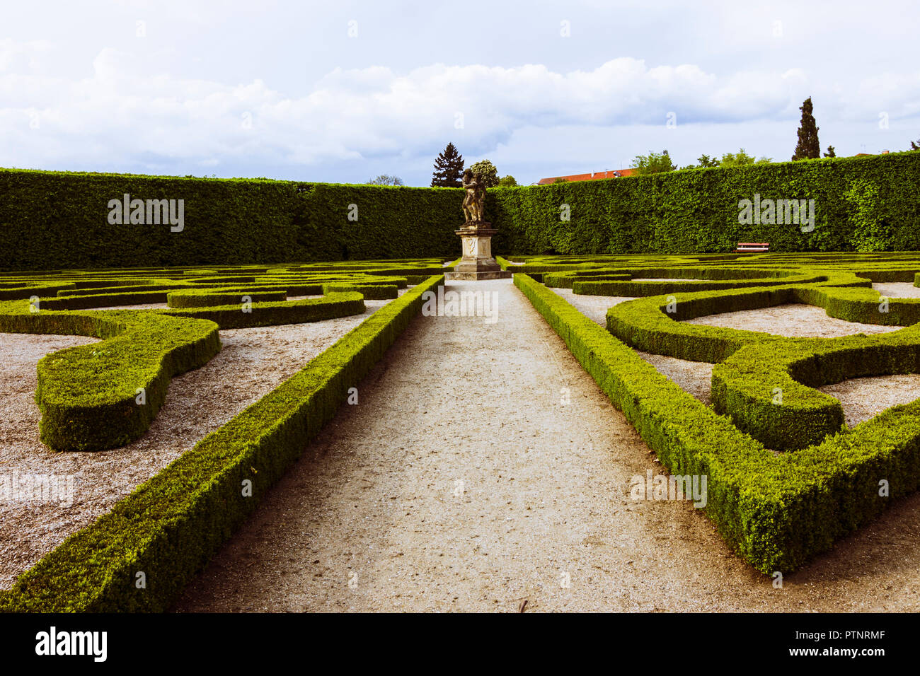 Kromeriz, Moravia Repubblica Ceca : fiore barocco giardino del castello di Kromeriz. Foto Stock