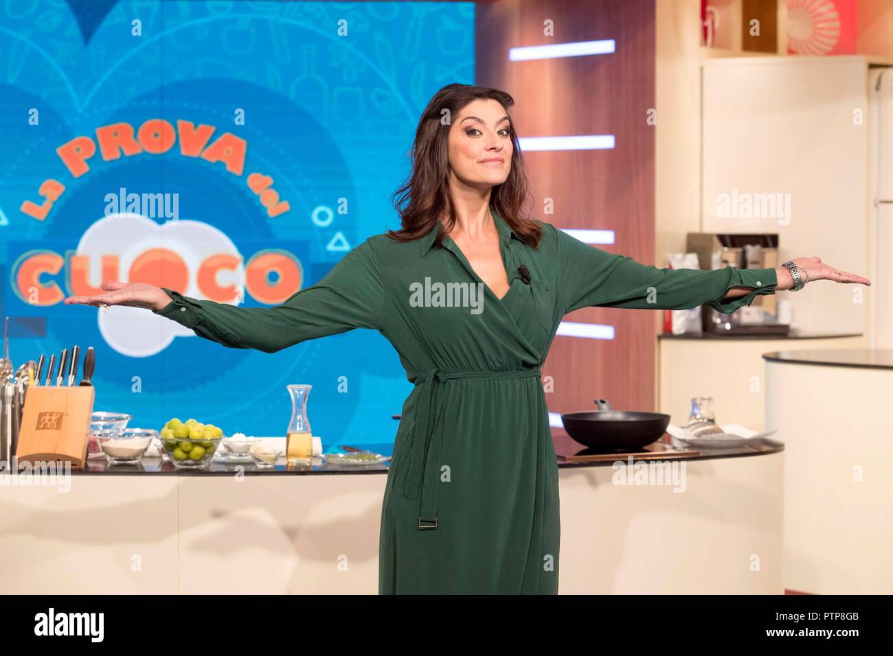 Elisa Isoardi, Ministro Matteo Salvini, socio di condurre il programma TV "La Prova del Cuoco'. Roma. L'Italia. 17/09/2018 Foto Remo Casilli/Sintes Foto Stock