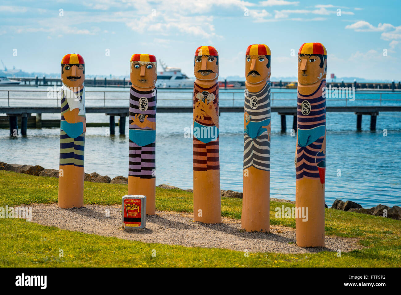 Geelong, Victoria, Australia - sculture lungo il mare a piedi Foto Stock