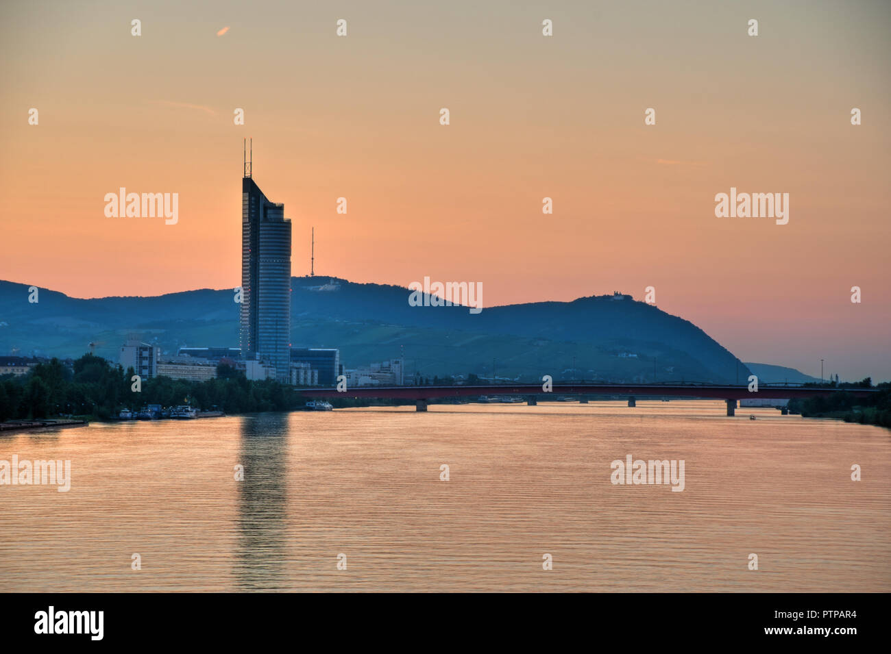 Wien, Millenium Tower Foto Stock