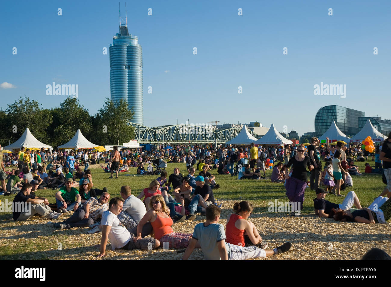 Wien, Donauinselfest Foto Stock