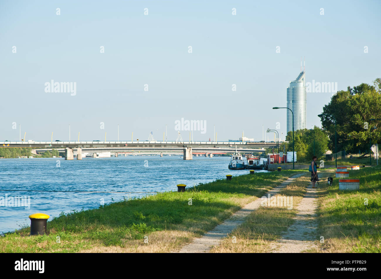 Wien, an der Donau, Millennium Tower - Wien, Danubio, Millennium Tower Foto Stock