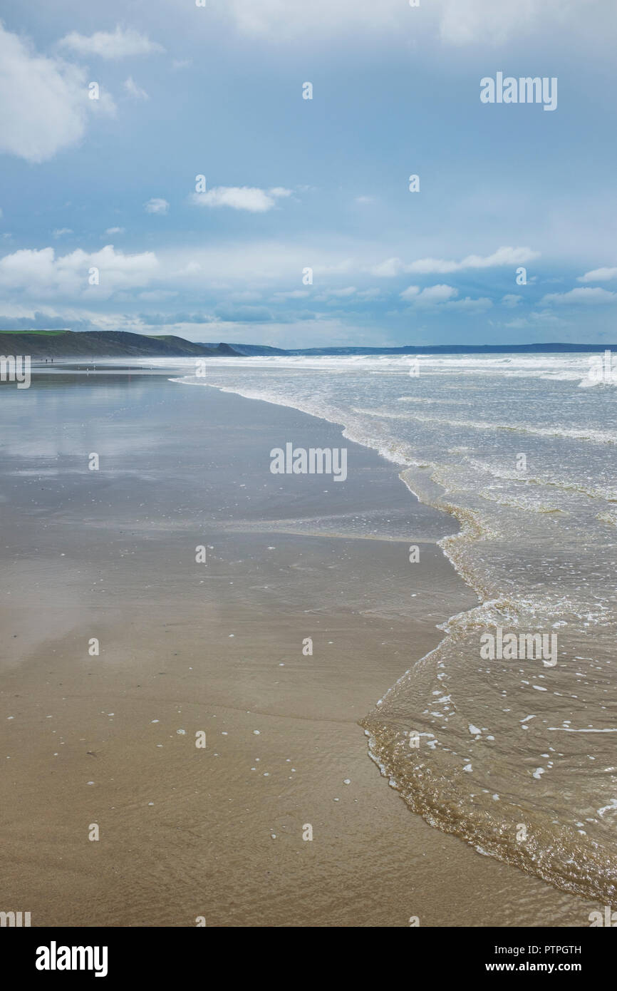 Newgale beach, Pembrokeshire, West Wales, Regno Unito. Foto Stock