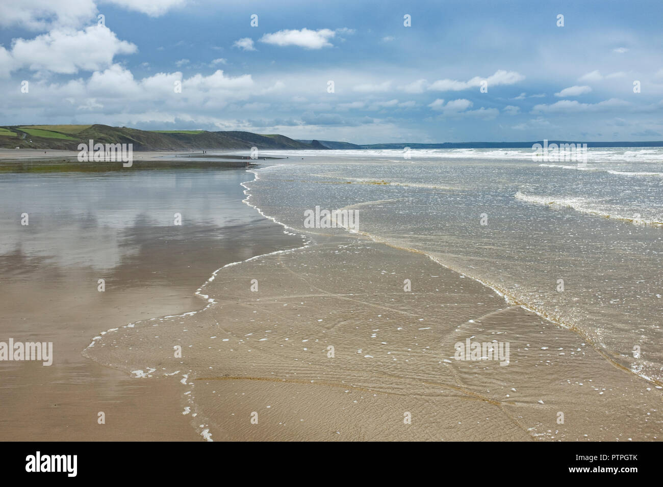 Newgale beach, Pembrokeshire, West Wales, Regno Unito. Foto Stock