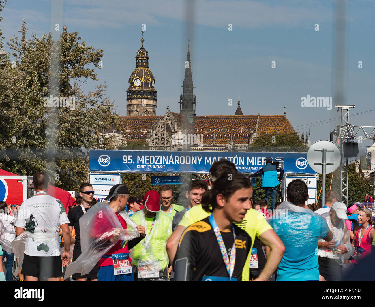 KOSICE, Slovacchia - 6 ottobre 2018. 95 Mezinarodni Maraton Mieru, 95 MMM 2018, Kosice. 95 Maratona Internazionale della Pace Kosice, la Slovacchia Foto Stock