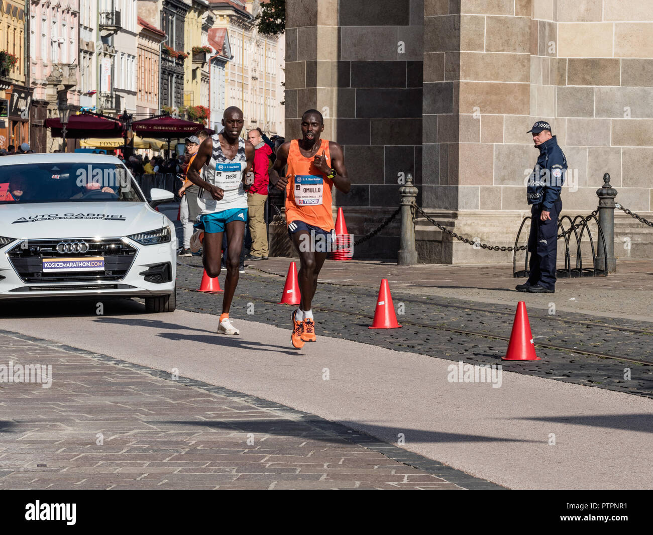 KOSICE, Slovacchia - 6 ottobre 2018. 95 Mezinarodni Maraton Mieru, 95 MMM 2018, Kosice. Ho95 nternational maratona della pace Kosice, la Slovacchia Foto Stock