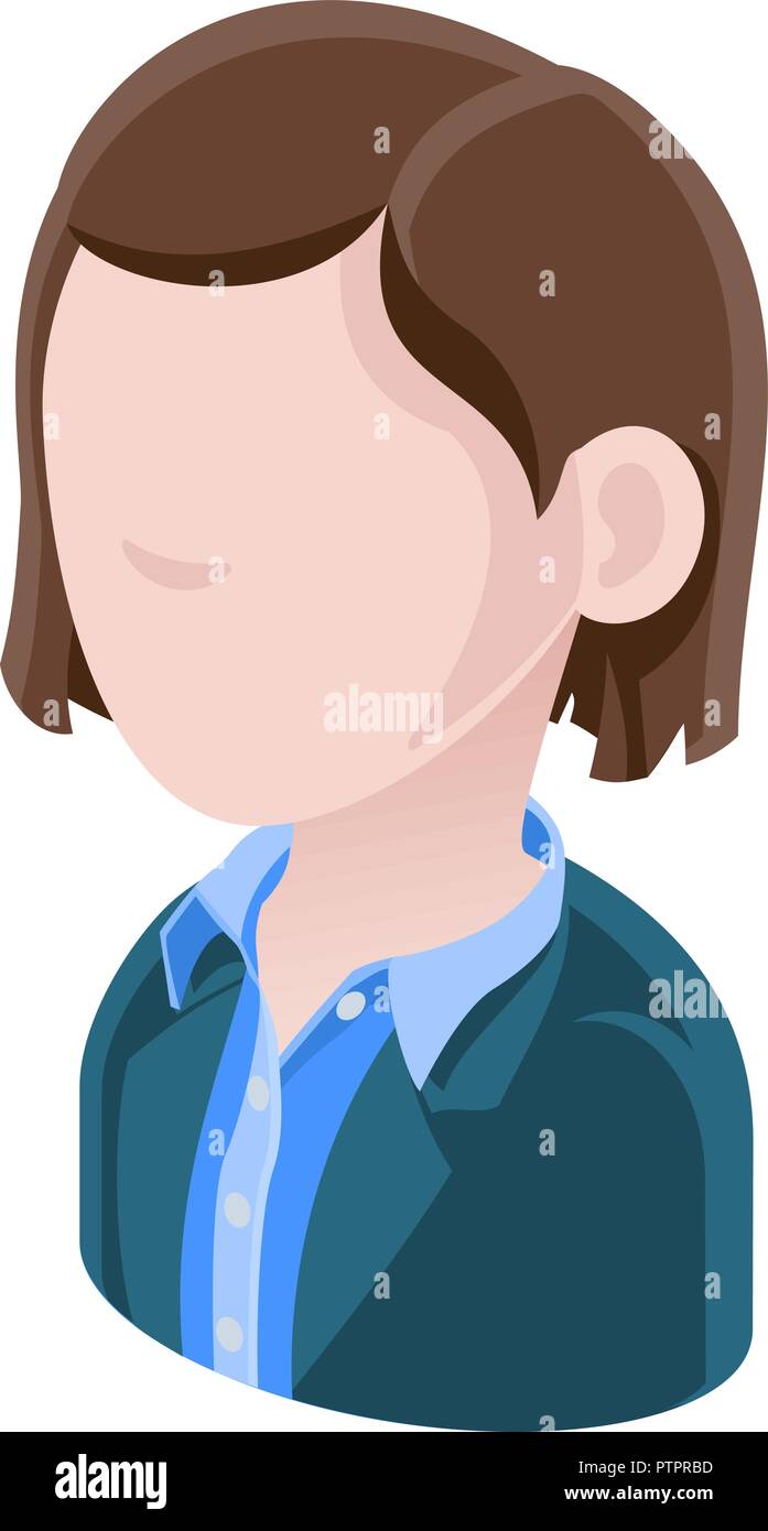 Business donna Avatar icona Persone Illustrazione Vettoriale
